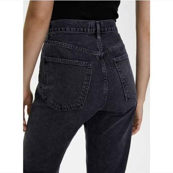 Agolde Black Straight Leg Jeans - Picture 7 of 14